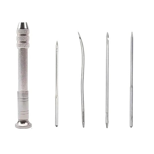 Leder naehnadel set mit - set, 4