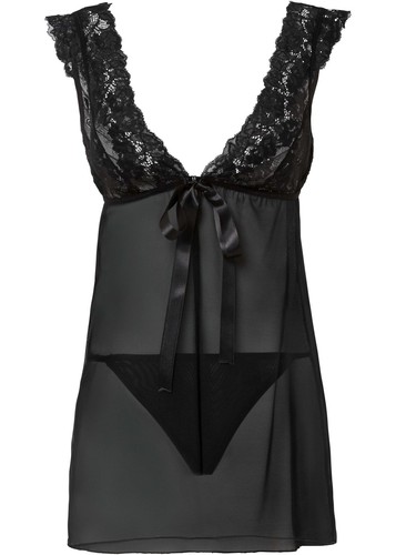 Tlg set babydoll string gr - 2-tlg, babydoll+string