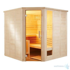 Saunakabine Corner Large der Firma Wellsolution inkl Saunaofen und  Deckenlicht