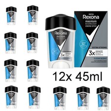 12x Rexona Men Maximum Protection Anti-Transpirant Deocreme Clean Scent 12x 45ml