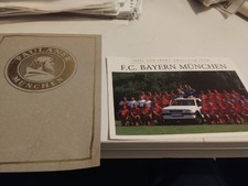 Oides FC BAYERN MANNSCHAFTS FOTO Art Karte & Paulaner E-Mail Schild Karton 