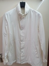 Armani Collezioni Herrenjacke Gr. 52 weiß/creme Leinen-Baumwoll-Mix