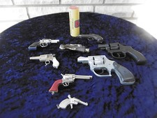 Vintage Pistol Gun Toys 8 Stück Sammlung Kinder Spielzeug Blech Pistole alt 