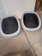 Katzenklo Doppelpack für Katzen und Kaninchen - 2x Toilette für Kitten und Hasen