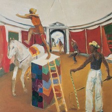 Harald Metzkes Postkarte Zirkus Motiv Die Manege 1991 gelaufen 2002 signiert