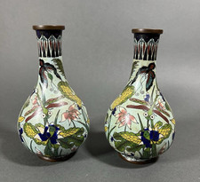 Paar  antike Cloisonné Vasen