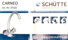 Waschtischarmatur Chrom Zweigriffmischer Hochdruck "Schütte" 37110