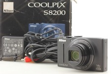 [MINT] Nikon COOLPIX S8200 16,1MP 14x Kompakte Digitalkamera Schwarz Aus Japan