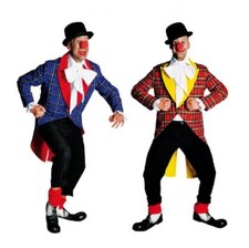 Clown Weste Harlekin Kostüm Anzug Frack Mantel Kasper Melone Jacke Jackett Hose