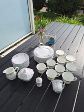 Villeroy & Boch Kaffeegeschirr Nanking Bone China 10x Gedecke, Zucker/Milch/Salz