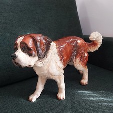 Hund groß Goebel 30026-35 Tiere Hund Bernhardiner 53cm, Dekor, gebraucht