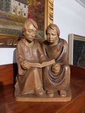 Ernst Barlach DIE LESENDEN MÖNCHE DIE BUCHLESER Schöne Schnitzerei HOLZ FIGUR