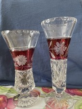 2 Vasen vintage facettiert