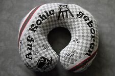 Kuschelkissen Nacken Auf Kohle geboren! Lore Förderturm genäht aus Grubentuch