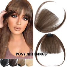 Pony Luft Bang Clip In Remy Echthaar Haarverlängerung Human Haar Franse Haarteil