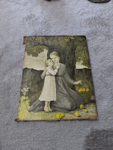 Antiker kunstdruck madonna - antiker,
