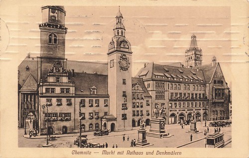 Chemnitz markt rathaus - markt,