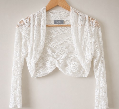 Wallis ivory lace shrug bolero - wallis,