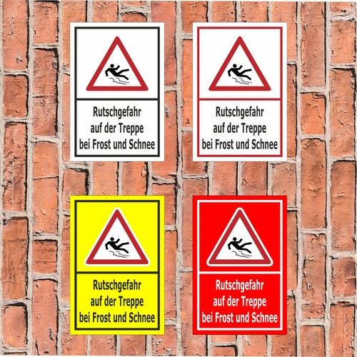 Schild rutschgefahr treppe - schild,
