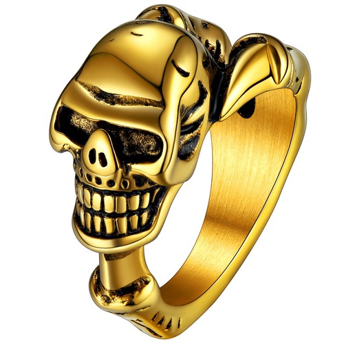Goldener totenschädel - goldener,