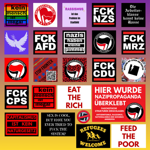 100x linke sticker - linke, nzs