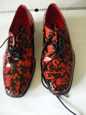 Maskworld Herren Lack Lederschuhe Gr. 43  Schwarz/Rot