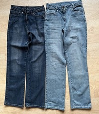 Jeans Damen Hose Blau Gr. 36 mit Elasthan 2 Stück bequeme Weite