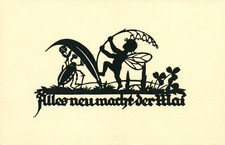 Ansichtsk-Ak*,  Scherenschnitt -Alles neu macht der Mai (AB)20243