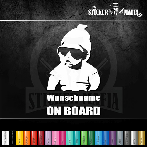 Aufkleber wunsch name - , on