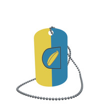 Dog Tag Flagge Sachsenburg Kärnten Erkennungsmarke Alu 30 x 50 mm