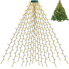 Christbaumbeleuchtung mit Ring 400 LED Lichterkette Baummantel Weihnachtsbaum DE