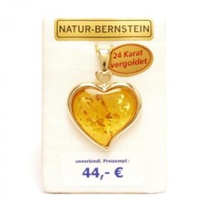 Bernstein Anhänger 'Herz'