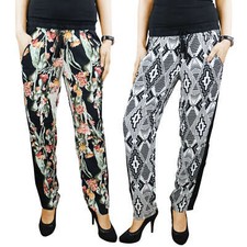 KHUJO Damen Hose SALOMEA Stoffhose Printhose Blumen Aztek Muster Sommer NEU