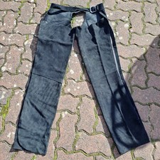 Westernchaps Schwarz Leder L