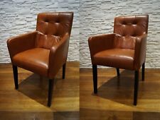 Echtleder Esszimmerstühle mit Armlehnen Stuhl Sessel Esszimmer Echt Leder stühle
