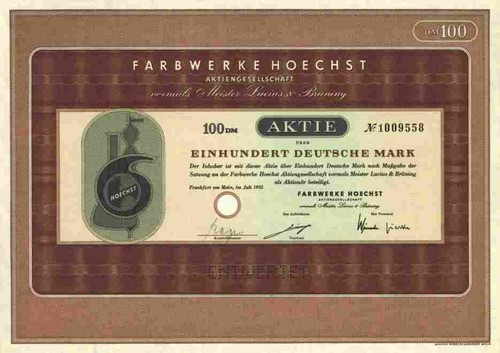 Farbwerke hoechst 1955 - farbwerke, ag