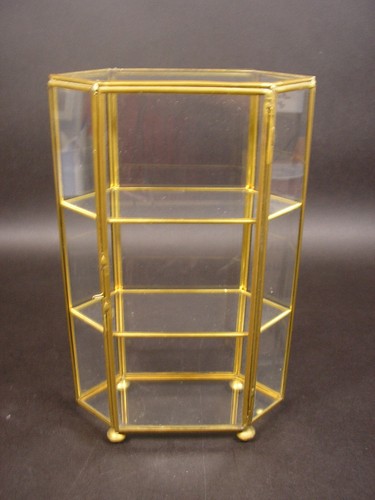 Glas messing vitrine - glas,