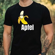 T-Shirt Herren Apfel Banane Witz Motiv Baumwolle Größe XS bis 5XL
