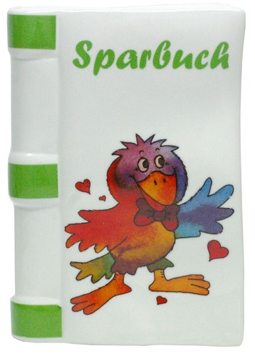 Spardose papagei grün - spardose,