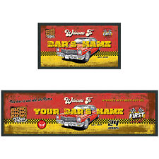 Personalisierter Retro Garage Bar Läufer Läufer Zuhause Vater individueller Name Bierdeckel Mann...