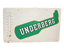 #SE2358# altes Werbung Emailschild Eis & Brauerei Underberg (64x38cm) *RARITÄT*