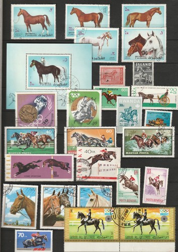 Briefmarken motiv pferde - 55,