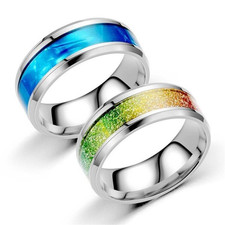 Edelstahl ring mit inlay - edelstahl,