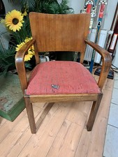 ALTER MASSIVER ARMLEHNSTUHL ART DECO