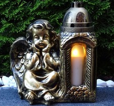 Grablaterne Grablampe Grableuchte Engel Grabengel Grabschmuck Grablicht Kerze