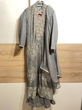 Lehenga 48 Grau Bollywood Schwer Bestickt Sari Indisch Pakistanisch 