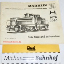 3078 3080 Anleitung Märklin