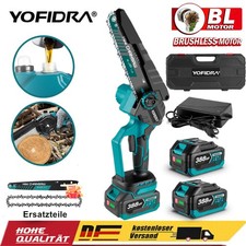 Akku Kettensäge 8 Zoll Mini Elektro Handkettensäge 2Akku & Koffer Für 18V Makita