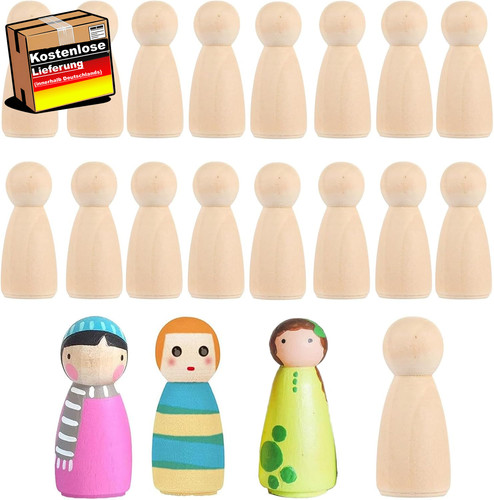Holzpuppen set stück - holzpuppen,