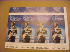 ERIC CLAPTON set tickets x 4 not numbered Promoter proofs  2004 Barcelona TOUR